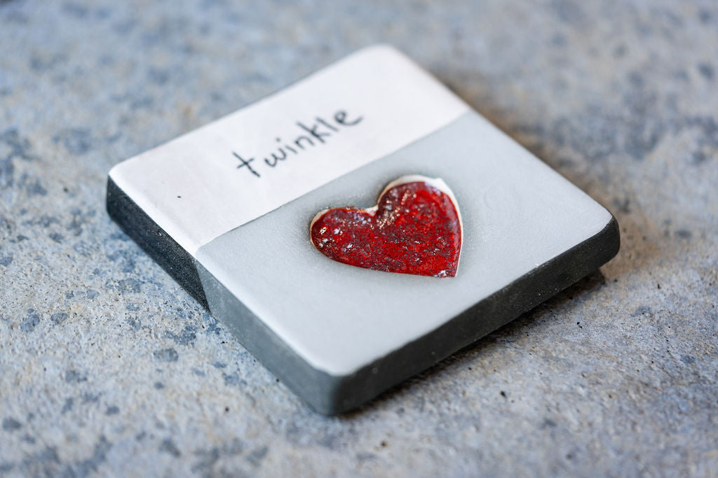 Square Pet Memorial Tile - Custom Ceramic Tribute with Optional Text