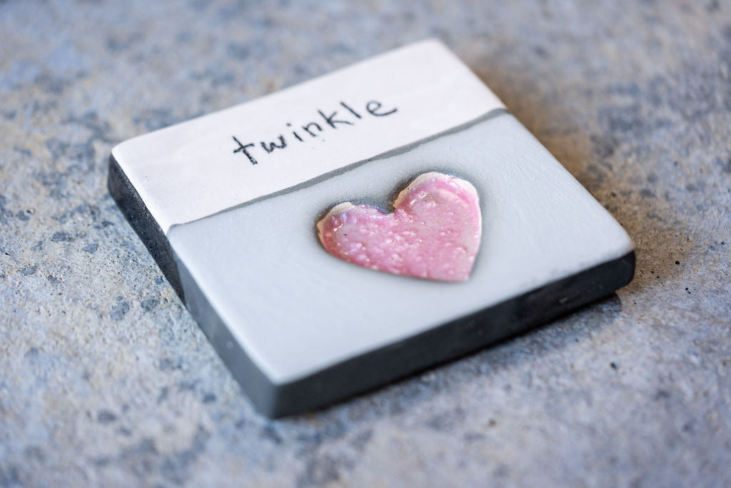 Square Pet Memorial Tile - Custom Ceramic Tribute with Optional Text