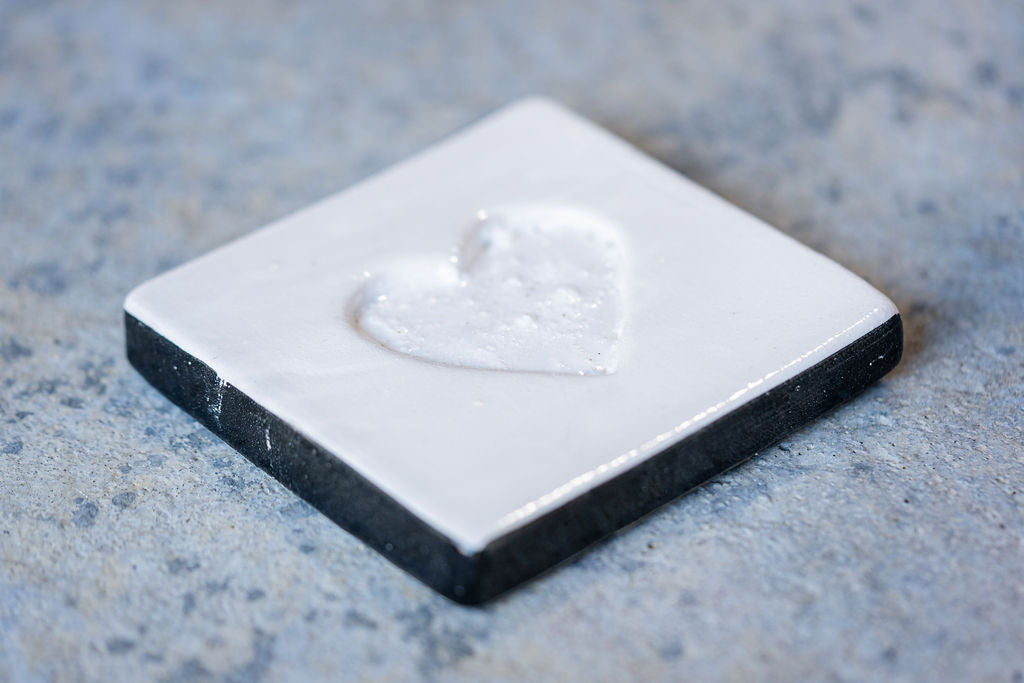 Square Memorial Tile - Custom Ceramic Tribute with Optional Text