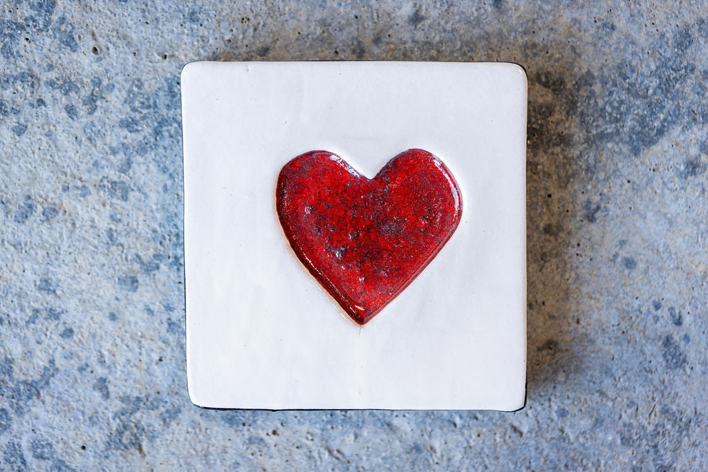 Square Memorial Tile - Custom Ceramic Tribute with Optional Text