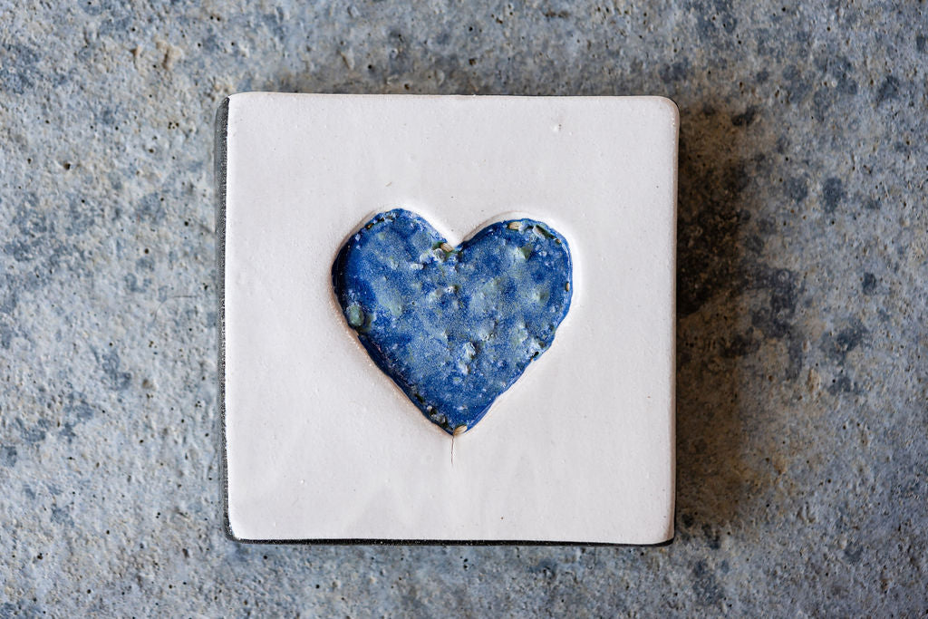 Square Memorial Tile - Custom Ceramic Tribute with Optional Text