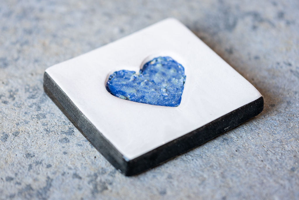 Square Memorial Tile - Custom Ceramic Tribute with Optional Text