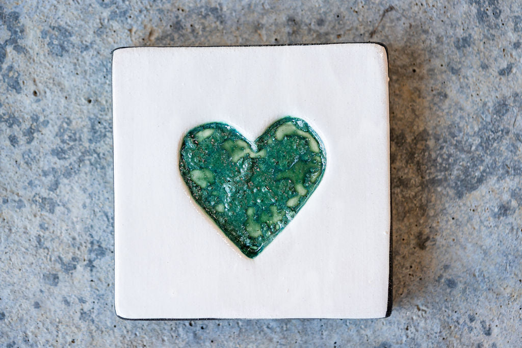 Square Memorial Tile - Custom Ceramic Tribute with Optional Text