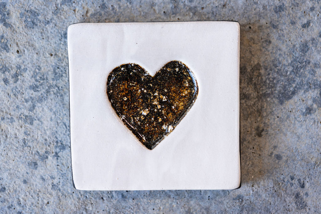 Square Memorial Tile - Custom Ceramic Tribute with Optional Text