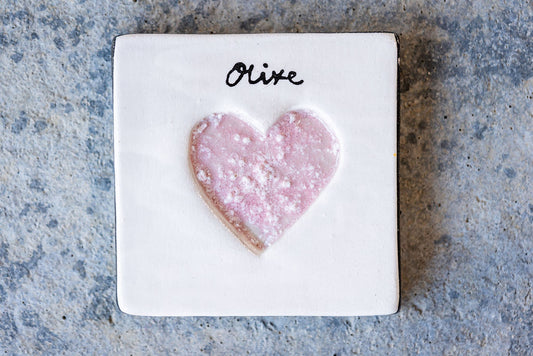 Square Memorial Tile - Custom Ceramic Tribute with Optional Text