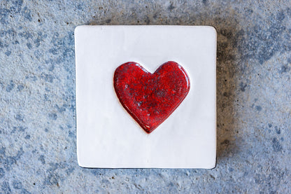 Square Memorial Tile - Custom Ceramic Tribute with Optional Text